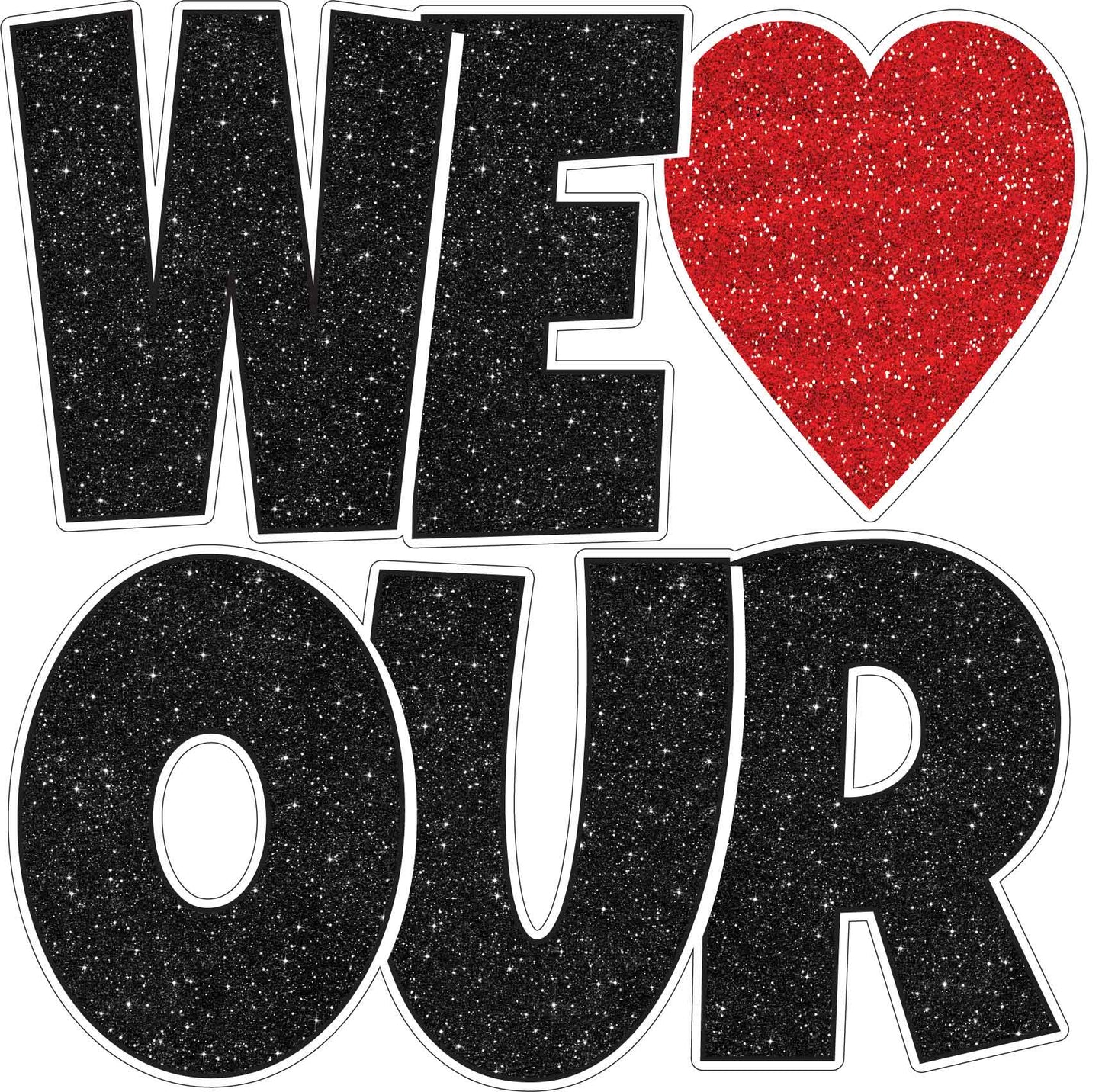We love We Heart Half Sheet - Teachers Appreciation