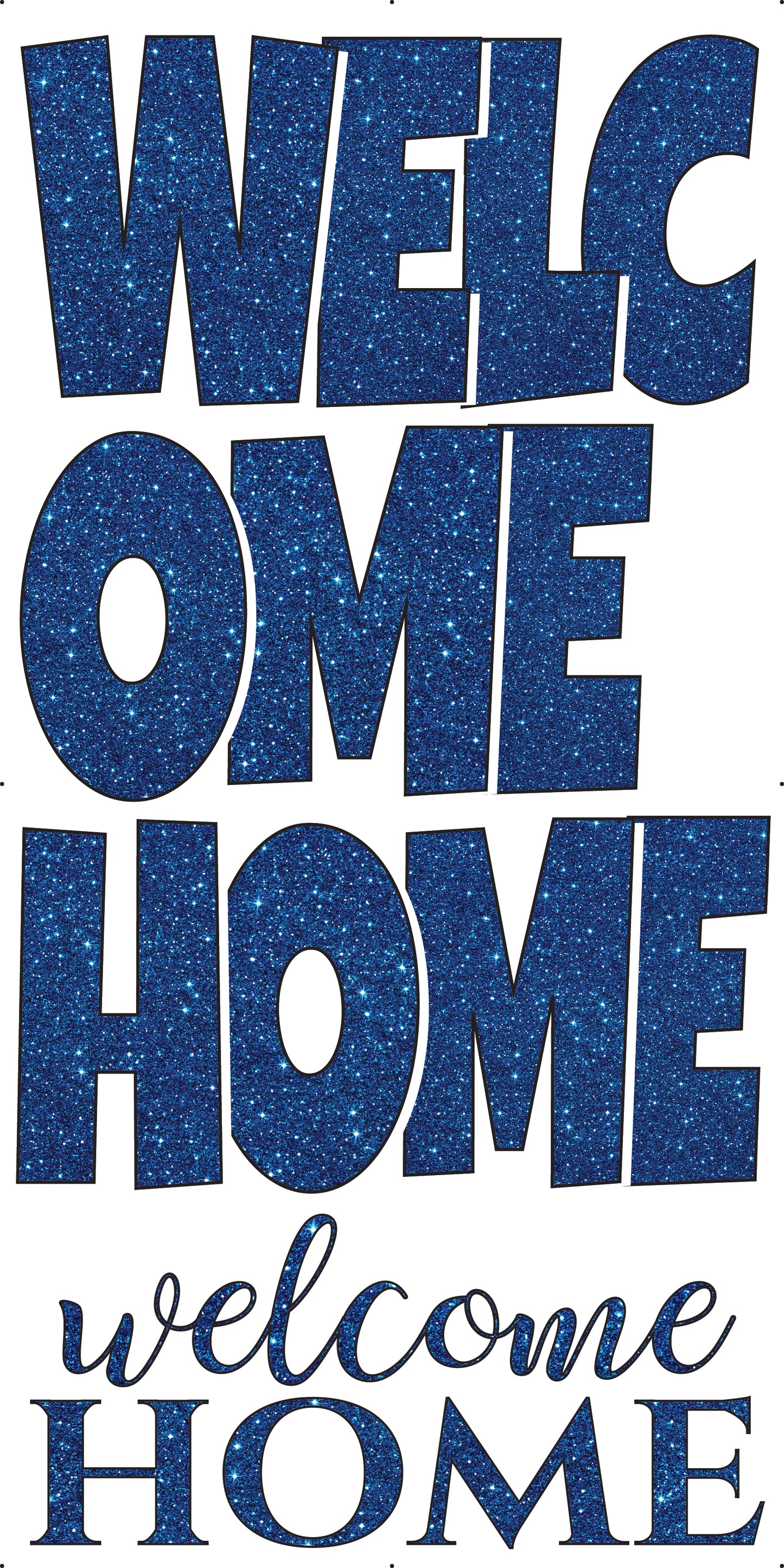 Welcome Home Ez Set Sparkly Blue Glitter