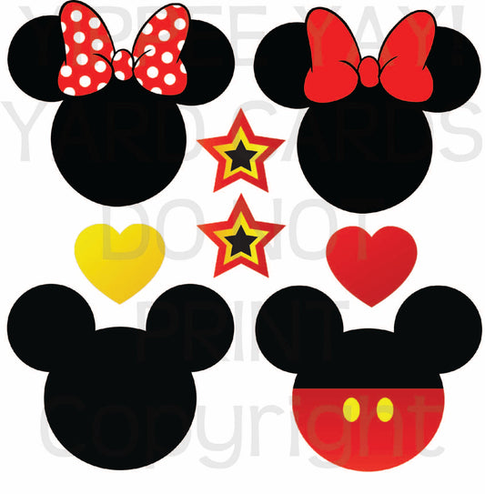 Mr. and Mrs. Mouse Half Sheet Misc. (Must Purchase 2 Half sheets - You Can Mix & Match)