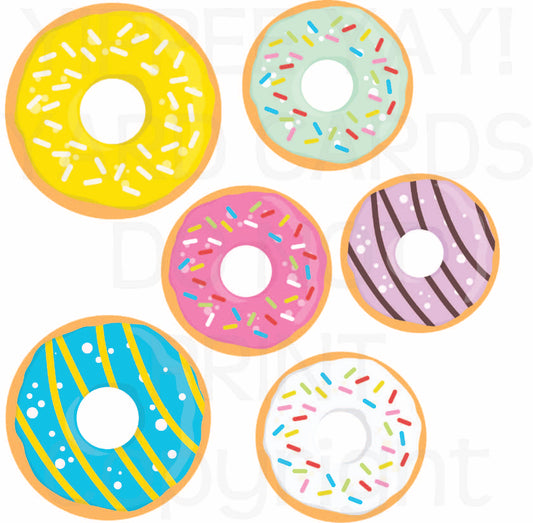 Donuts Half Sheet Misc. (Must Purchase 2 Half sheets - You Can Mix & Match)
