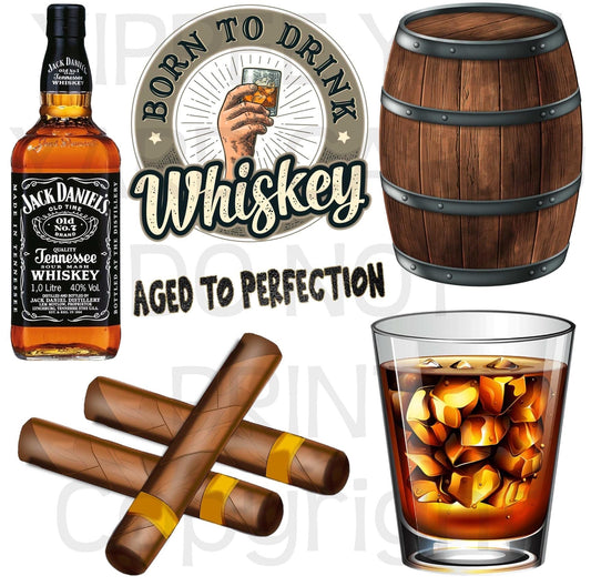Whiskey Half Sheet Misc. (Must Purchase 2 Half sheets - You Can Mix & Match)
